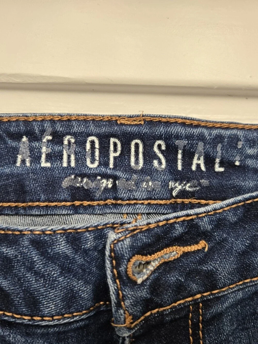 Aeropostale Distressed Denim Cutoff Shorts - Blue